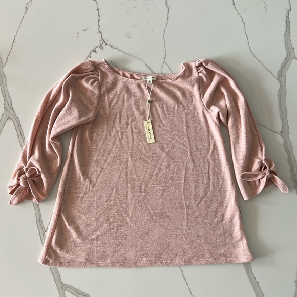 Nordstrom Mac Studio blush sweater the tie sleeves - size S - Picture 4 of 6